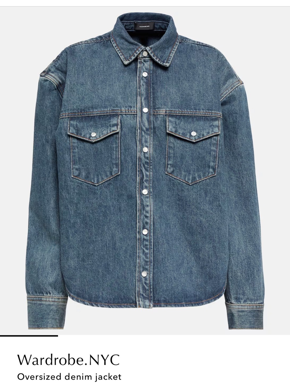 WARDROBE.NYC DENIM OVERSHIRT / JACKET SIZE S